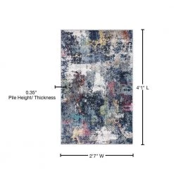 New ✨ Vintage Collection Aloha Multi 3 ft. x 4 ft. Abstract Area Rug by Concord Global Trading 👍 -Unique Loom Shop multi concord global trading area rugs 72163 76 1000