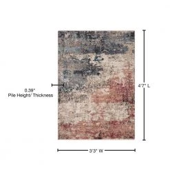 New 😀 Pandora Collection Hudson Multi 3 ft. x 5 ft. Abstract Area Rug by Concord Global Trading 🤩 -Unique Loom Shop multi concord global trading area rugs 80194 76 1000