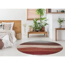 Buy ⭐ Chester Waves Multi 8 ft. Round Area Rug by Concord Global Trading 🥰 -Unique Loom Shop multi concord global trading area rugs 97609 4f 1000