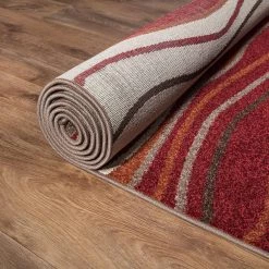 Buy ⭐ Chester Waves Multi 8 ft. Round Area Rug by Concord Global Trading 🥰 -Unique Loom Shop multi concord global trading area rugs 97609 66 1000