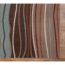Buy ⭐ Chester Waves Multi 8 ft. Round Area Rug by Concord Global Trading 🥰 -Unique Loom Shop multi concord global trading area rugs 97609 76 1000