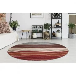 Buy ⭐ Chester Waves Multi 8 ft. Round Area Rug by Concord Global Trading 🥰 -Unique Loom Shop multi concord global trading area rugs 97609 c3 1000