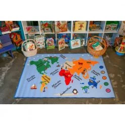 Buy 🛒 Fun Time What a World Multi 4 ft. x 6 ft. Area Rug by Concord Global Trading 😀 -Unique Loom Shop multi concord global trading kids rugs 09005 4f 1000
