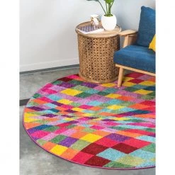 Outlet ⌛ Estrella Horta Multi 8' 0 x 8' 0 Round Rug by Unique Loom ❤️ 17 Outlet ⌛ Estrella Horta Multi 8' 0 x 8' 0 Round Rug by Unique Loom ❤️ -Unique Loom Shop multi unique loom area rugs 3122639 31 1000