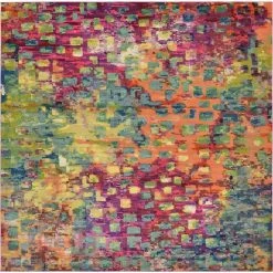 New ๐ Jardin Ivy Multi 12' 2 x 12' 2 Square Rug by Unique Loom ๐