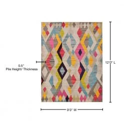 Deals 👍 Sedona Acadia Multi 9' 0 x 12' 0 Area Rug by Unique Loom 👍 -Unique Loom Shop multi unique loom area rugs 3128019 76 1000