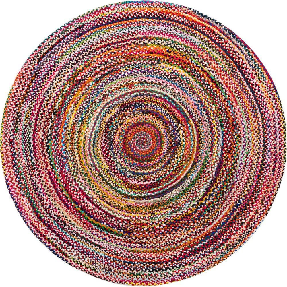 Brand new β Braided Chindi Multi 8' 0 x 8' 0 Round Rug by Unique Loom π 3 Brand new β Braided Chindi Multi 8' 0 x 8' 0 Round Rug by Unique Loom π