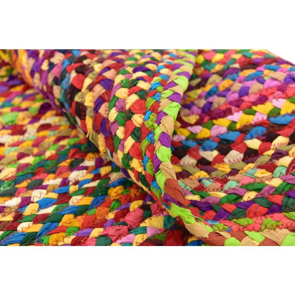 Brand new β Braided Chindi Multi 8' 0 x 8' 0 Round Rug by Unique Loom π 7 Brand new β Braided Chindi Multi 8' 0 x 8' 0 Round Rug by Unique Loom π - Image 5