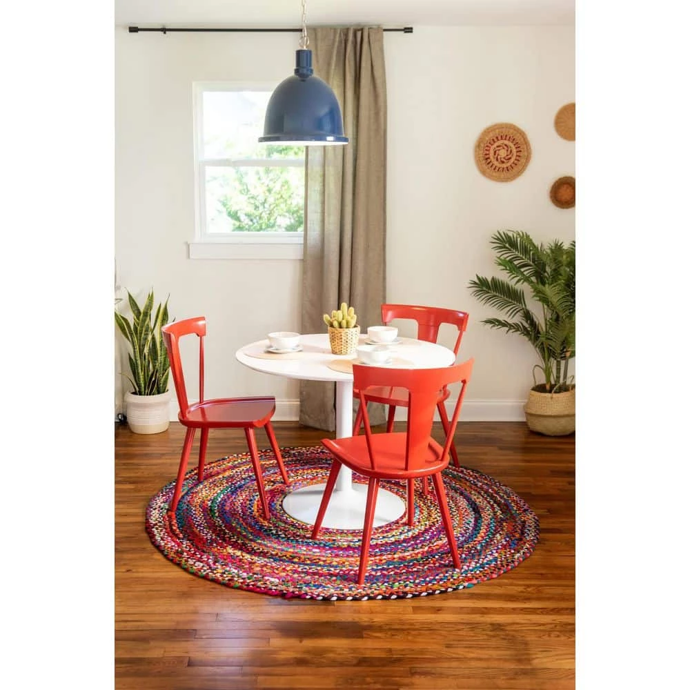 Brand new β Braided Chindi Multi 8' 0 x 8' 0 Round Rug by Unique Loom π 4 Brand new β Braided Chindi Multi 8' 0 x 8' 0 Round Rug by Unique Loom π - Image 2