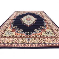 Buy ⌛ Reza Washington Navy Blue 9' 0 x 12' 0 Area Rug by Unique Loom ✔️ -Unique Loom Shop navy blue unique loom area rugs 3128741 a0 1000