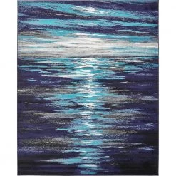 Hot Sale ✨ Metro Lakeview Navy Blue 8' 0 x 10' 0 Area Rug by Unique Loom 😉