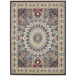 Discount ๐งจ Narenj Adams Navy Blue 10' 0 x 13' 0 Area Rug by Unique Loom ๐