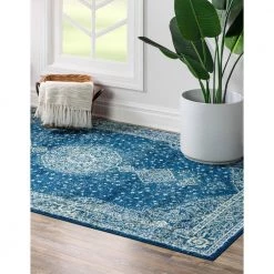 Deals ❤️ Navy Blue 9 ft. x 12 ft. Bromley Area Rug by Unique Loom ❤️ -Unique Loom Shop navy blue unique loom area rugs 3144172 4f 1000