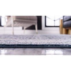 Discount 😉 Leila Birch Navy Blue 10 ft. x 13 ft. Area Rug by Unique Loom 🤩 -Unique Loom Shop navy blue unique loom area rugs 3144563 1f 1000