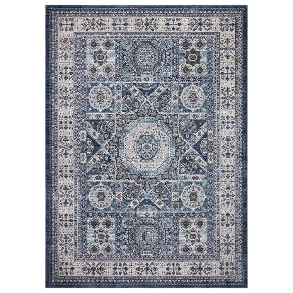 Brand new ๐ Barcelona Suzani Medallion Navy 8 ft. x 11 ft. Area Rug by Concord Global Trading ๐ 3 Brand new ๐ Barcelona Suzani Medallion Navy 8 ft. x 11 ft. Area Rug by Concord Global Trading ๐