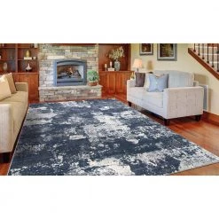 Hot Sale ⌛ Barcelona Soho Navy 7 ft. x 9 ft. Area Rug by Concord Global Trading 🔥 -Unique Loom Shop navy concord global trading area rugs 14446 1f 1000
