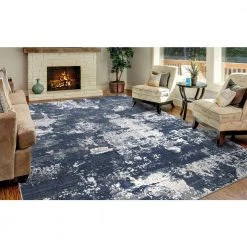 Hot Sale ⌛ Barcelona Soho Navy 7 ft. x 9 ft. Area Rug by Concord Global Trading 🔥 -Unique Loom Shop navy concord global trading area rugs 14446 4f 1000