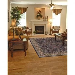 Buy 🌟 Jewel Sarouk Navy 8 ft. x 10 ft. Area Rug by Concord Global Trading 🛒 -Unique Loom Shop navy concord global trading area rugs 41147 e1 1000