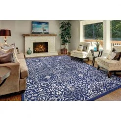 Budget 🌟 Jefferson Collection Athens Navy 8 ft. x 10 ft. Area Rug by Concord Global Trading 💯 -Unique Loom Shop navy concord global trading area rugs 69157 4f 1000