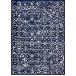Budget 🌟 Jefferson Collection Athens Navy 8 ft. x 10 ft. Area Rug by Concord Global Trading 💯
