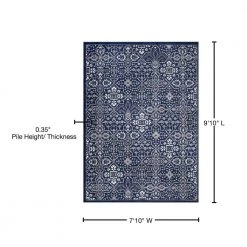 Budget 🌟 Jefferson Collection Athens Navy 8 ft. x 10 ft. Area Rug by Concord Global Trading 💯 -Unique Loom Shop navy concord global trading area rugs 69157 76 1000