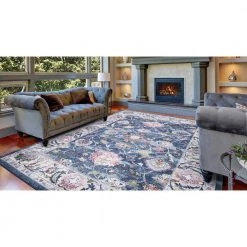 Outlet ❤️ Vintage Collection Istanbul Navy 5 ft. x 7 ft. Border Area Rug by Concord Global Trading 🔥 -Unique Loom Shop navy concord global trading area rugs 72345 1f 1000