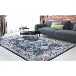 Outlet ❤️ Vintage Collection Istanbul Navy 5 ft. x 7 ft. Border Area Rug by Concord Global Trading 🔥 -Unique Loom Shop navy concord global trading area rugs 72345 c3 1000