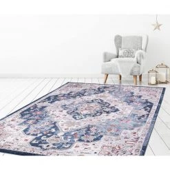 Outlet 🌟 Vintage Collection Montreal Navy 7 ft. x 9 ft. Medallion Area Rug by Concord Global Trading 😉 20 Outlet 🌟 Vintage Collection Montreal Navy 7 ft. x 9 ft. Medallion Area Rug by Concord Global Trading 😉 -Unique Loom Shop navy concord global trading area rugs 72546 44 1000