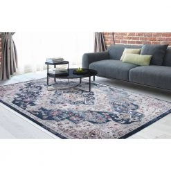 Outlet 🌟 Vintage Collection Montreal Navy 7 ft. x 9 ft. Medallion Area Rug by Concord Global Trading 😉 18 Outlet 🌟 Vintage Collection Montreal Navy 7 ft. x 9 ft. Medallion Area Rug by Concord Global Trading 😉 -Unique Loom Shop navy concord global trading area rugs 72546 4f 1000