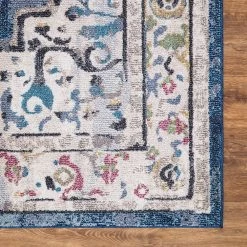 Top 10 🌟 Vintage Collection Barclay Navy 8 ft. x 11 ft. Medallion Area Rug by Concord Global Trading 😉 -Unique Loom Shop navy concord global trading area rugs 72647 1d 1000