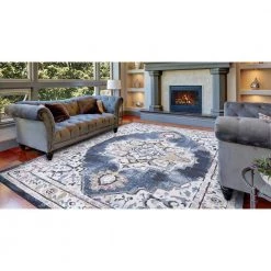 Top 10 🌟 Vintage Collection Barclay Navy 8 ft. x 11 ft. Medallion Area Rug by Concord Global Trading 😉 -Unique Loom Shop navy concord global trading area rugs 72647 1f 1000