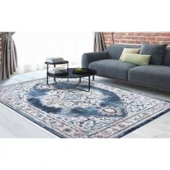 Top 10 🌟 Vintage Collection Barclay Navy 8 ft. x 11 ft. Medallion Area Rug by Concord Global Trading 😉 -Unique Loom Shop navy concord global trading area rugs 72647 4f 1000