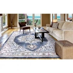 Top 10 🌟 Vintage Collection Barclay Navy 8 ft. x 11 ft. Medallion Area Rug by Concord Global Trading 😉 -Unique Loom Shop navy concord global trading area rugs 72647 c3 1000