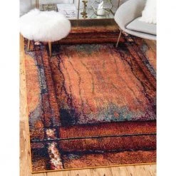 Brand new 🎉 Estrella Selene Orange 5' 0 x 8' 0 Area Rug by Unique Loom 🥰 -Unique Loom Shop orange unique loom area rugs 3131912 31 1000