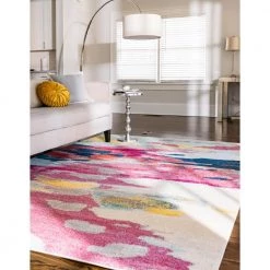 Top 10 😉 Estrella Laurnell Pink 7' 0 x 10' 0 Area Rug by Unique Loom 🌟 -Unique Loom Shop pink unique loom area rugs 3125418 44 1000