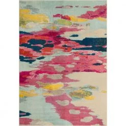 Top 10 😉 Estrella Laurnell Pink 7' 0 x 10' 0 Area Rug by Unique Loom 🌟