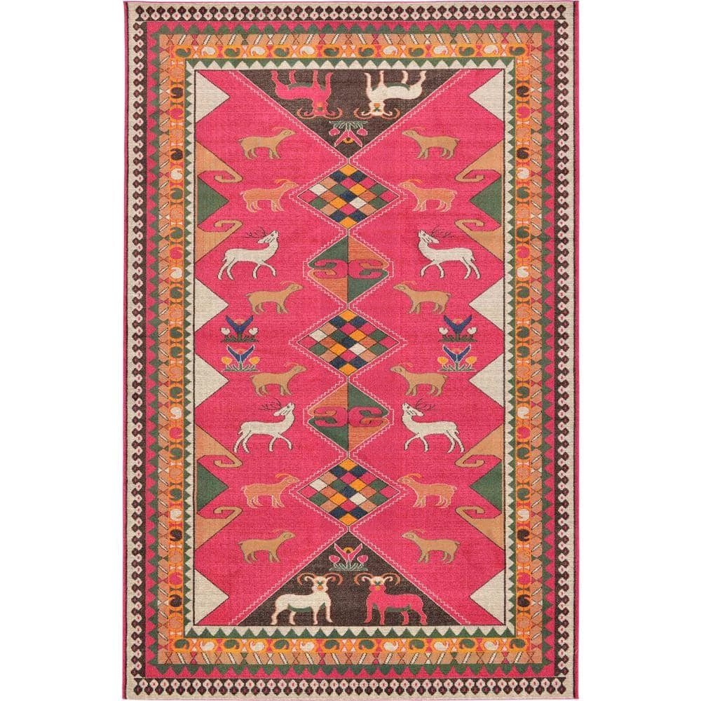 Discount 💯 Sedona Cuyahoga Pink 10' 6 x 16' 5 Area Rug by Unique Loom 🎉 3 Discount 💯 Sedona Cuyahoga Pink 10' 6 x 16' 5 Area Rug by Unique Loom 🎉