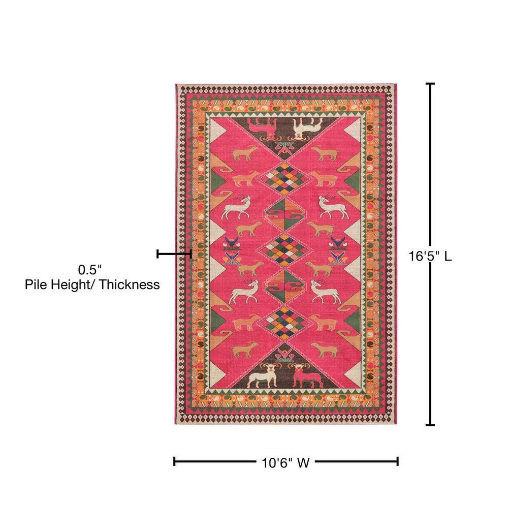 Discount 💯 Sedona Cuyahoga Pink 10' 6 x 16' 5 Area Rug by Unique Loom 🎉 11 Discount 💯 Sedona Cuyahoga Pink 10' 6 x 16' 5 Area Rug by Unique Loom 🎉 - Image 9