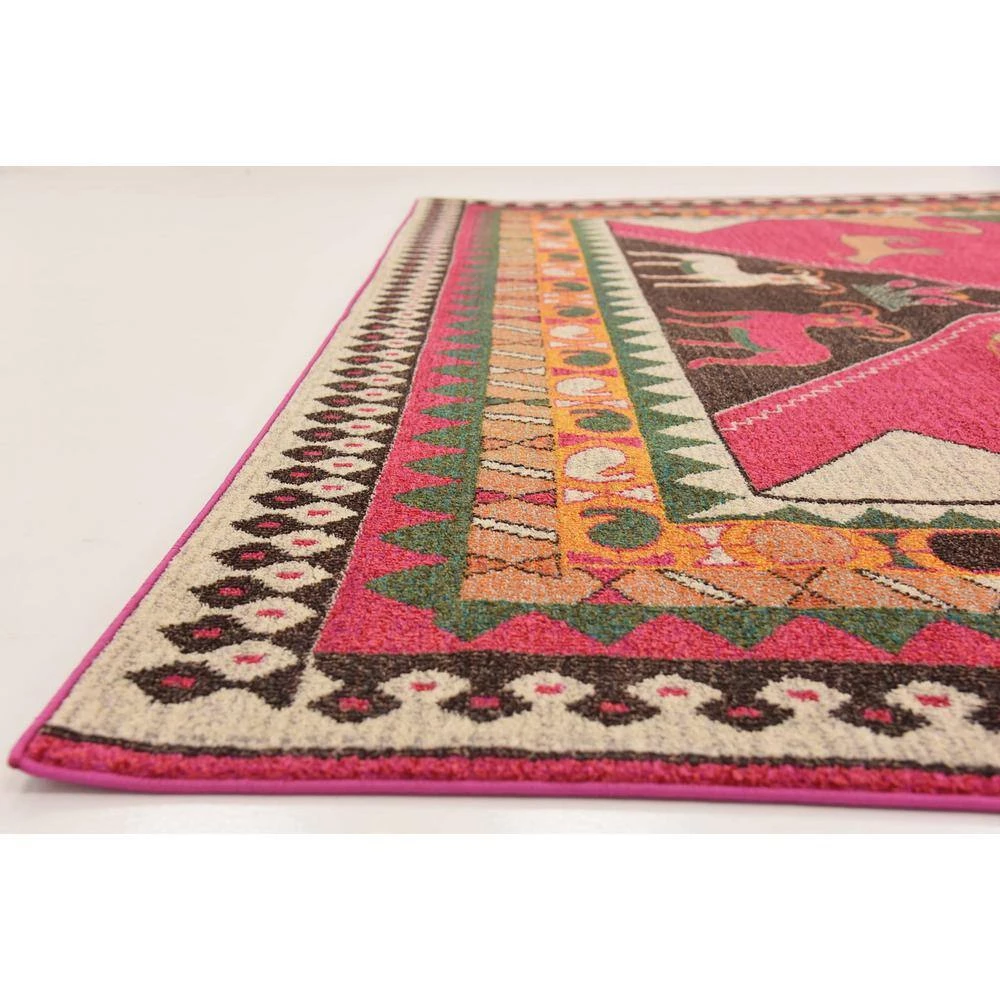 Discount 💯 Sedona Cuyahoga Pink 10' 6 x 16' 5 Area Rug by Unique Loom 🎉 8 Discount 💯 Sedona Cuyahoga Pink 10' 6 x 16' 5 Area Rug by Unique Loom 🎉 - Image 6