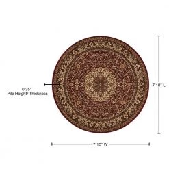 Promo 💯 Persian Classics Isfahan Red 8 ft. Round Area Rug by Concord Global Trading 🛒 -Unique Loom Shop red concord global trading area rugs 20309 76 1000