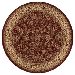 Buy ⭐ Persian Classics Sarouk Red 8 ft. Round Area Rug by Concord Global Trading 🥰