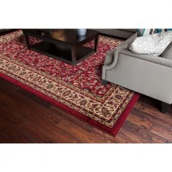 Best Pirce ⌛ Jewel Kashan Red 8 ft. x 10 ft. Area Rug by Concord Global Trading 🌟 -Unique Loom Shop red concord global trading area rugs 40607 40 1000