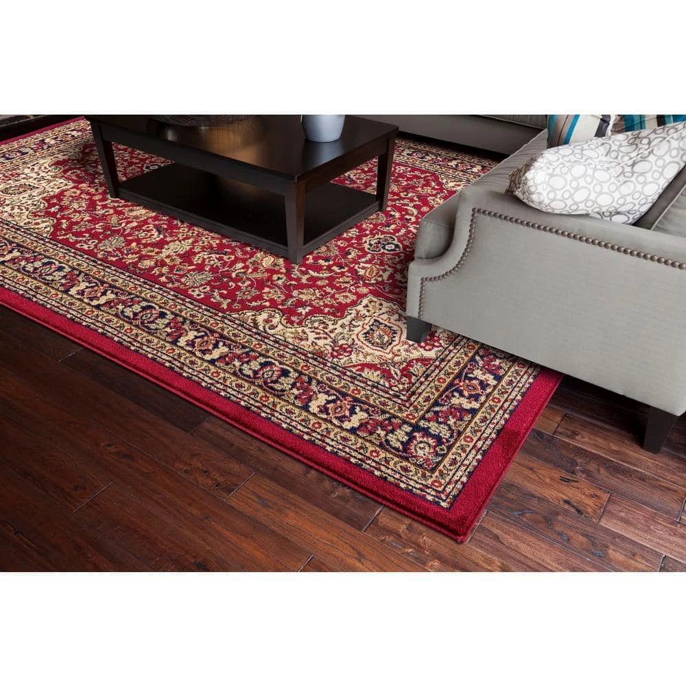 Best Pirce ❤️ Jewel Heriz Red 8 ft. x 10 ft. Area Rug by Concord Global Trading ❤️ 8 Best Pirce ❤️ Jewel Heriz Red 8 ft. x 10 ft. Area Rug by Concord Global Trading ❤️ - Image 6