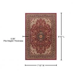 Best Pirce ❤️ Jewel Heriz Red 8 ft. x 10 ft. Area Rug by Concord Global Trading ❤️ 12 Best Pirce ❤️ Jewel Heriz Red 8 ft. x 10 ft. Area Rug by Concord Global Trading ❤️ -Unique Loom Shop red concord global trading area rugs 41007 76 1000