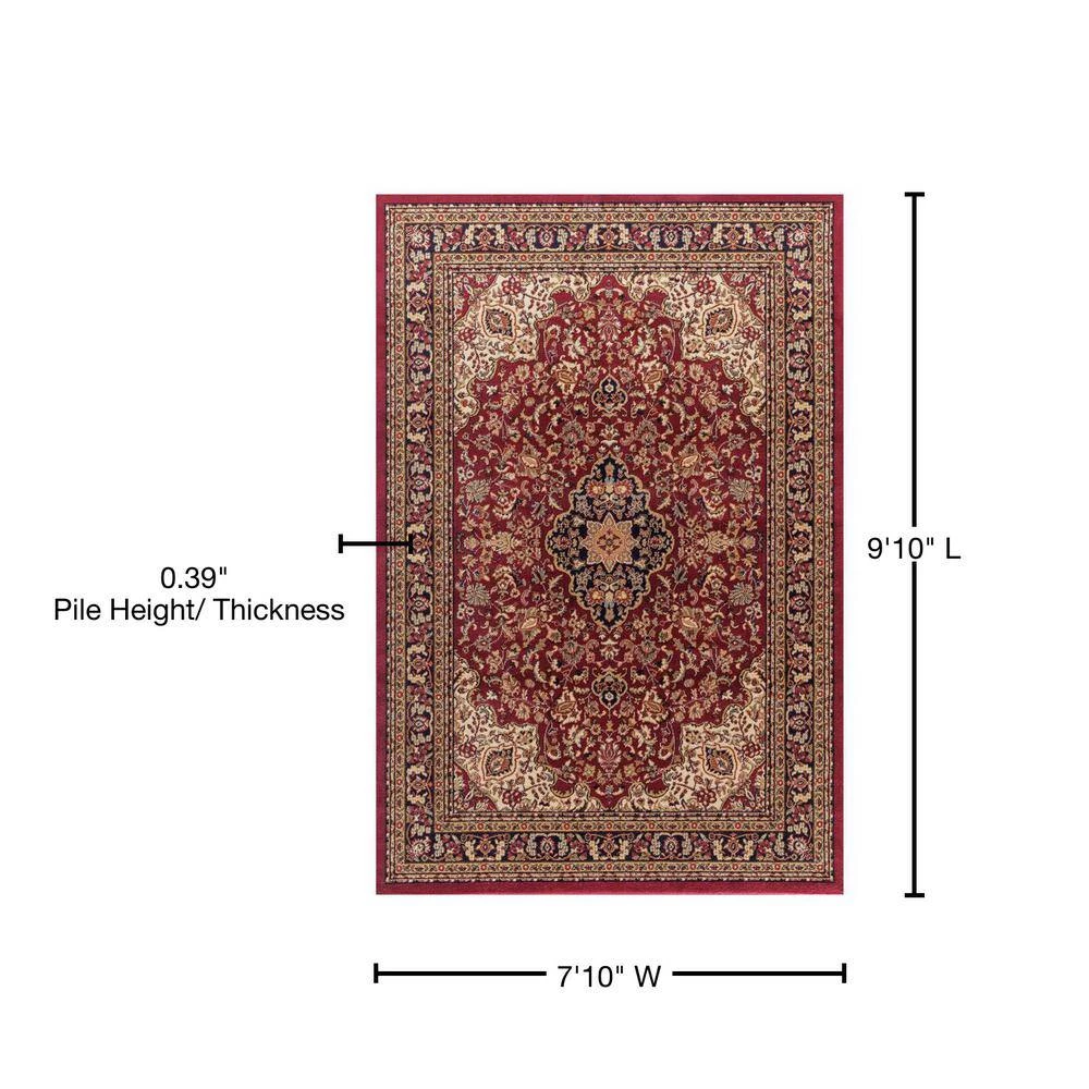 Best Pirce ❤️ Jewel Heriz Red 8 ft. x 10 ft. Area Rug by Concord Global Trading ❤️ 7 Best Pirce ❤️ Jewel Heriz Red 8 ft. x 10 ft. Area Rug by Concord Global Trading ❤️ - Image 5