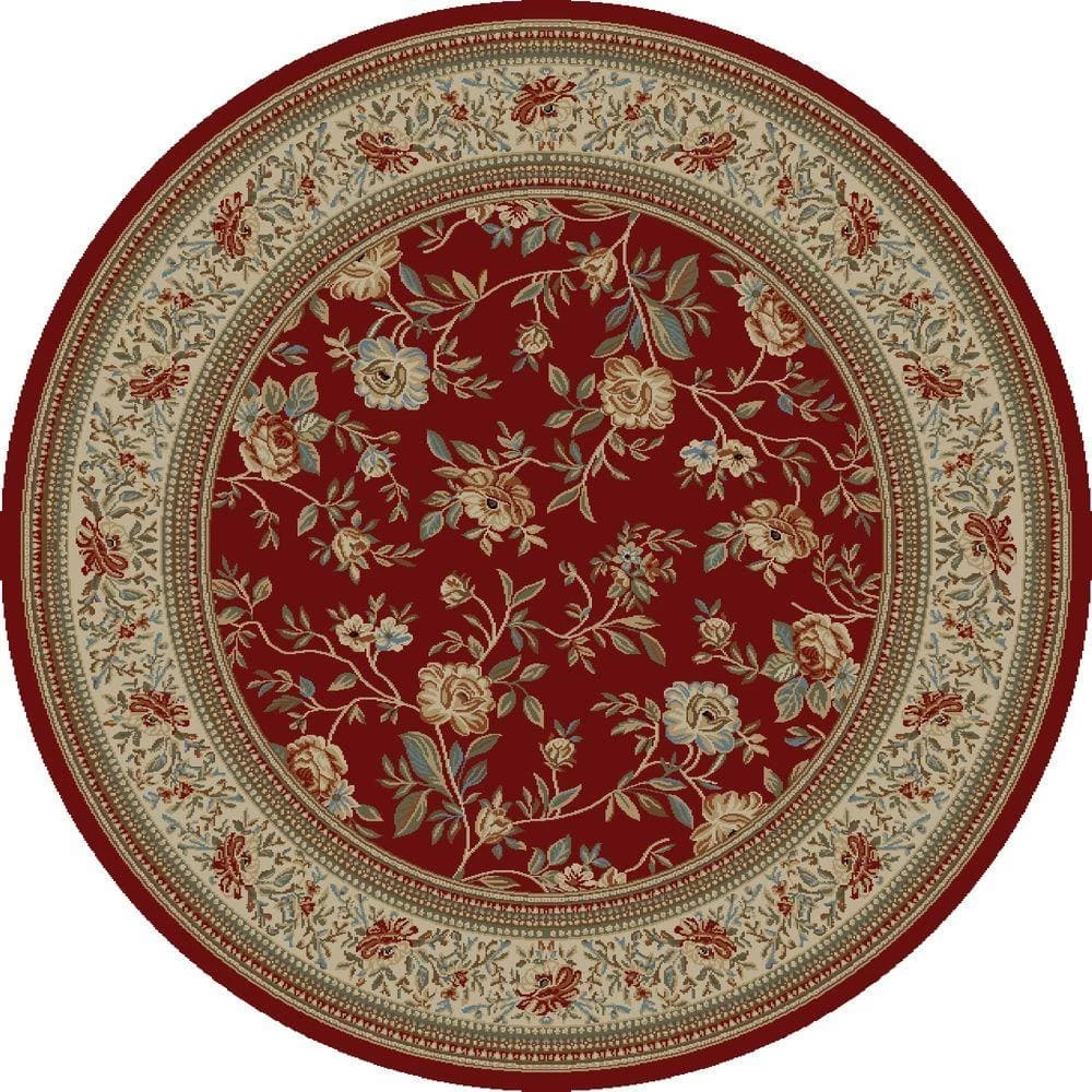 Cheapest 🌟 Ankara Floral Garden Red 8 ft. Round Area Rug by Concord Global Trading 🌟 3 Cheapest 🌟 Ankara Floral Garden Red 8 ft. Round Area Rug by Concord Global Trading 🌟