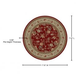 Cheapest 🌟 Ankara Floral Garden Red 8 ft. Round Area Rug by Concord Global Trading 🌟 7 Cheapest 🌟 Ankara Floral Garden Red 8 ft. Round Area Rug by Concord Global Trading 🌟 -Unique Loom Shop red concord global trading area rugs 62209 76 1000
