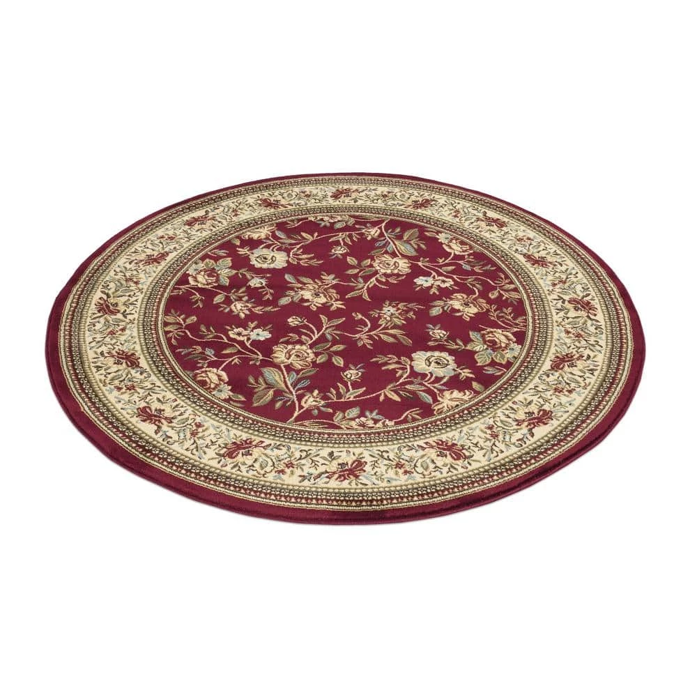 Cheapest 🌟 Ankara Floral Garden Red 8 ft. Round Area Rug by Concord Global Trading 🌟 4 Cheapest 🌟 Ankara Floral Garden Red 8 ft. Round Area Rug by Concord Global Trading 🌟 - Image 2