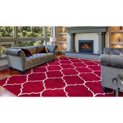 Best Pirce 👍 Jefferson Collection Morocco Trellis Red 8 ft. x 10 ft. Area Rug by Concord Global Trading 👏 19 Best Pirce 👍 Jefferson Collection Morocco Trellis Red 8 ft. x 10 ft. Area Rug by Concord Global Trading 👏 -Unique Loom Shop red concord global trading area rugs 69607 1f 1000