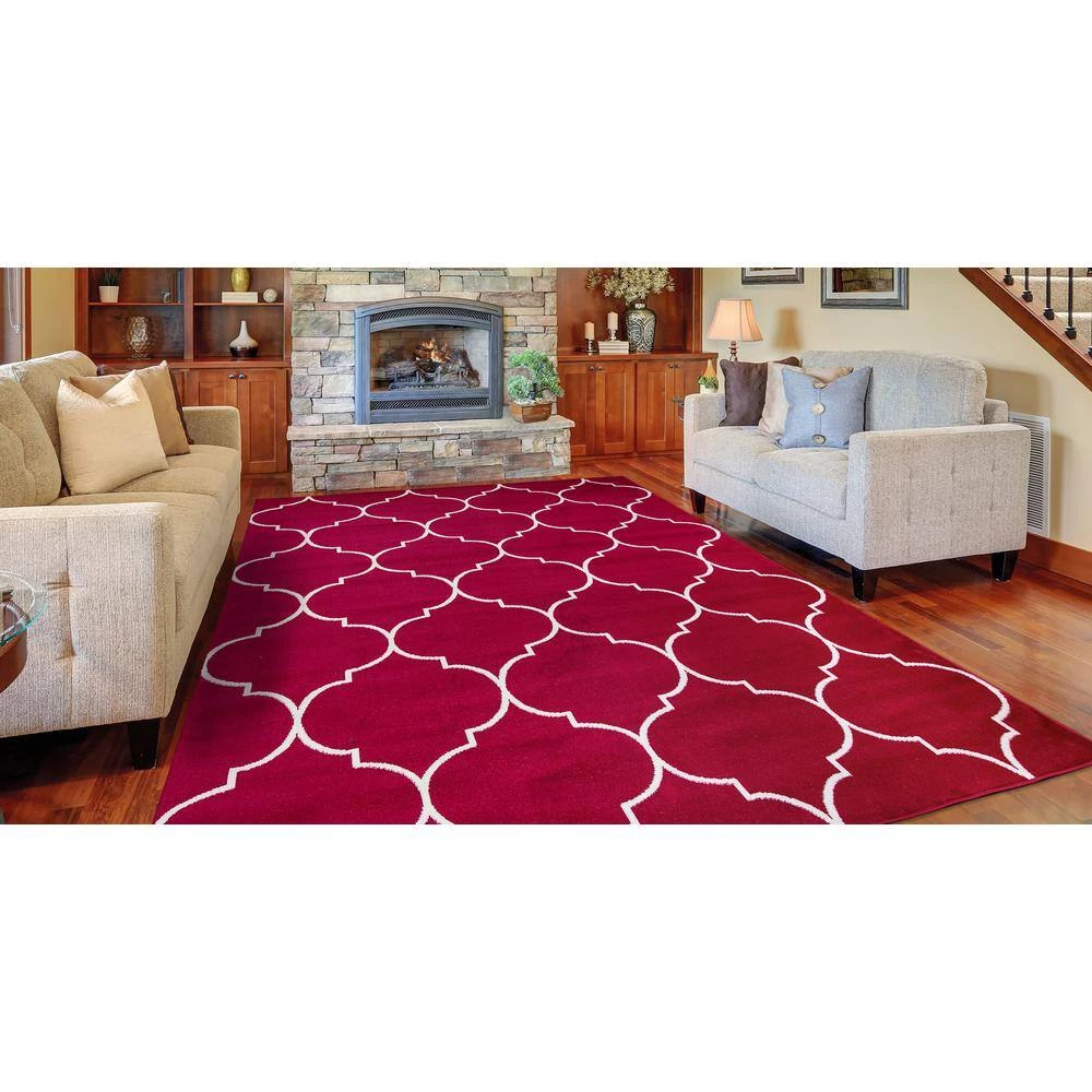 Best Pirce 👍 Jefferson Collection Morocco Trellis Red 8 ft. x 10 ft. Area Rug by Concord Global Trading 👏 13 Best Pirce 👍 Jefferson Collection Morocco Trellis Red 8 ft. x 10 ft. Area Rug by Concord Global Trading 👏 - Image 11